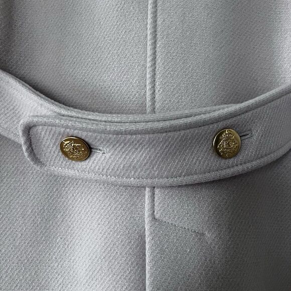 J. Crew The Stadium Cloth Wool Blend Pea Coat In Cream Size 8 - Picture 11 of 14